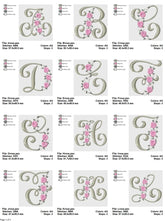 Romantic Rose Script Alphabet Embroidery Set